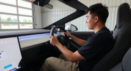Tesla Cybercab's Backup Steering Wheel Is A Giant On-Screen Joystick