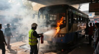 Video: Panic As Tourist Bus Catches Fire Under Goregaon Metro Station In Mumbai - India Today